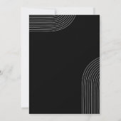 Zwart-wit Eenvoudig Modern Minimaal Geometrisch Kaart (Achterkant)