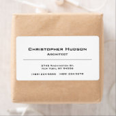 Zwart Wit Eenvoudig Modern Minimalistisch Etiket (Insitu)