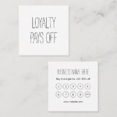 Zwart-wit, eenvoudig modern minimalistisch klantenkaartje (Voorkant / Achterkant)