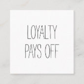 Zwart-wit, eenvoudig modern minimalistisch klantenkaartje (Voorkant)