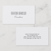 Zwart wit eenvoudig modern script visitekaartje (Voorkant / Achterkant)