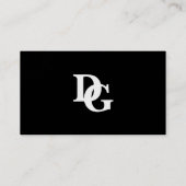 Zwart-wit Eenvoudig persoonlijk Visitekaartje (Achterkant)