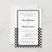 Zwart-wit eenvoudig save the date (Voorkant)