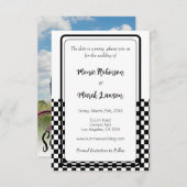 Zwart-wit eenvoudig save the date (Voorkant / Achterkant)