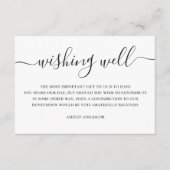 Zwart-wit eenvoudig script bruiloft wensend goed informatiekaartje (Voorkant)