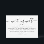 Zwart-wit eenvoudig script bruiloft wensend goed informatiekaartje<br><div class="desc">Zwart-wit elegante eenvoudige script bruiloft wensen goed. Neem contact met me op als je nog meer objecten nodig hebt.</div>