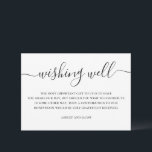 Zwart-wit eenvoudig script bruiloft wensend goed informatiekaartje<br><div class="desc">Zwart-wit elegante eenvoudige script bruiloft wensen goed. Neem contact met me op als je nog meer objecten nodig hebt.</div>