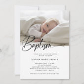 Zwart-wit Eenvoudig script | Fotodoop Kaart (Voorkant)