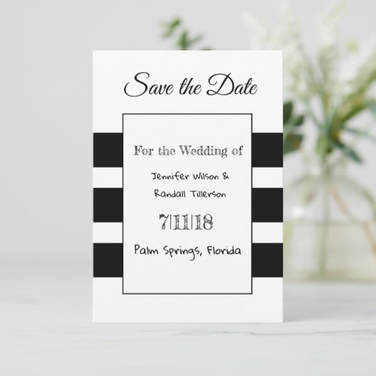 Zwart-wit, eenvoudig, sparen de kaarten van de Dat (Staand voorkant)