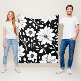 Zwart-wit, eenvoudig ventilator zonder naadloos pa fleece deken