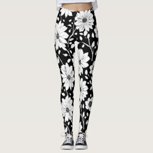 Zwart-wit, eenvoudig ventilator zonder naadloos pa leggings