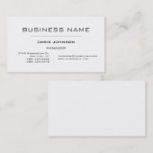 Zwart-wit, eenvoudig Visitekaartje voor moderne be (Voorkant / Achterkant)