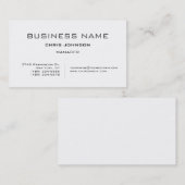 Zwart-wit, eenvoudig Visitekaartje voor moderne be (Voorkant / Achterkant)