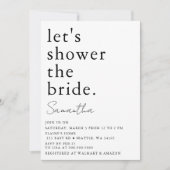 Zwart-wit, eenvoudig Vrijgezellenfeest Kaart (Voorkant)