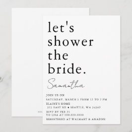 Zwart-wit, eenvoudig Vrijgezellenfeest Kaart