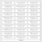 Zwart-wit Eenvoudig Weddenschap Adres Sticker (Vel)