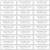 Zwart-wit Eenvoudig Weddenschap Adres Sticker (Voorkant)