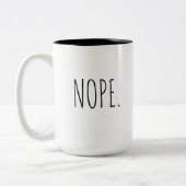 Zwart-Wit | Eenvoudig woord "NOPE" Mok (Links)