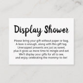 Zwart-wit, eenvoudig, zonder omloop, Baby shower Informatiekaartje (Voorkant)