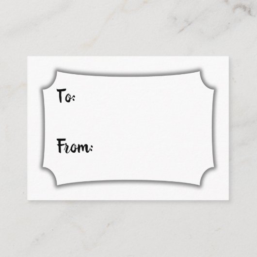 Zwart-wit, eenvoudig, zonder omloop, Vrijgezellenf Informatiekaartje (Achterkant)