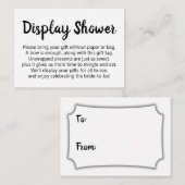 Zwart-wit, eenvoudig, zonder omloop, Vrijgezellenf Informatiekaartje (Voorkant / Achterkant)