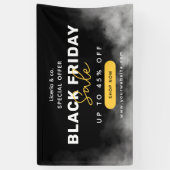 Zwart-wit eenvoudige Black Friday-uitverkoopbanner Spandoek (Verticaal)