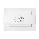 Zwart-wit Eenvoudige bruiloft Uitnodigingen Wikkel (Voorkant Voorbeeld)