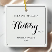 Zwart-wit Eenvoudige Eerste Kerstman Keramisch Ornament