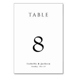 Zwart & Wit Eenvoudige Elegante Chic Wedding Kaart