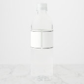 Zwart-wit Eenvoudige Elegante Minimalistische Brui Waterfles Etiket (Achterkant)