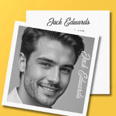 Zwart Wit Eenvoudige Foto Sociale Media Vierkante Visitekaartje