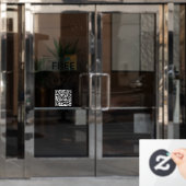 Zwart Wit Eenvoudige Gratis Wi-Fi QR-code Plaats  Raamsticker (Kantoordeur)