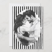 Zwart-wit Eenvoudige Huwelijk Save The Date (Achterkant)