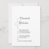 Zwart-wit eenvoudige huwelijksuitnodiging sjabloon kaart (Voorkant)