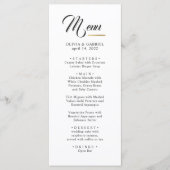 Zwart-wit. Eenvoudige klassieke bruiloft Menu (Voorkant)