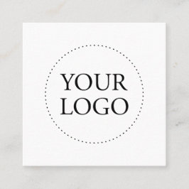 Zwart-wit | Eenvoudige Logo- en sociale media Vierkante Visitekaartje