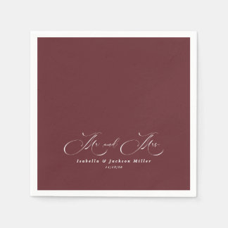 Zwart-wit eenvoudige minimalistische elegante brui servet