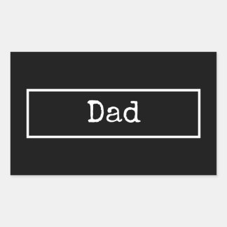Zwart-wit Eenvoudige Minimalistische Vaderdag Rechthoekige Sticker