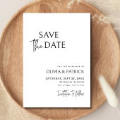Zwart-wit Eenvoudige Moderne Minimalistische Bruil Save The Date