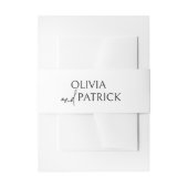 Zwart-wit Eenvoudige Moderne Minimalistische Bruil Uitnodigingen Wikkel (Voorkant Voorbeeld)