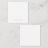 Zwart Wit Eenvoudige Plain Minimalist Notitiekaartje (Voorkant / Achterkant)