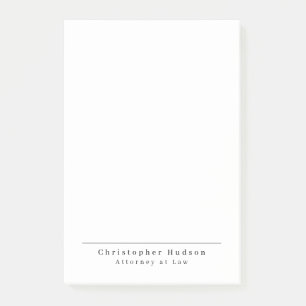 Zwart Wit Eenvoudige Plain Minimalist Post-it® Notes