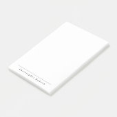 Zwart Wit Eenvoudige Plain Minimalist Post-it® Notes (Schuin)