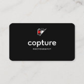 Zwart-wit Eenvoudige Schone Fotografie Visitekaartje (Achterkant)