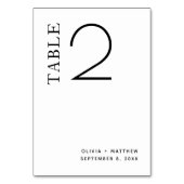 Zwart-wit eenvoudige schone minimalistische bruilo kaart (Achterkant)