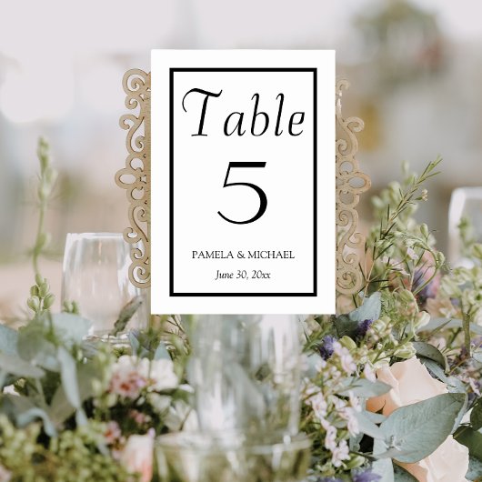 Zwart-wit eenvoudige stijl bruiloft kaart