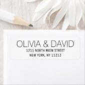 Zwart Wit Eenvoudige Tekst Etiket (Insitu)