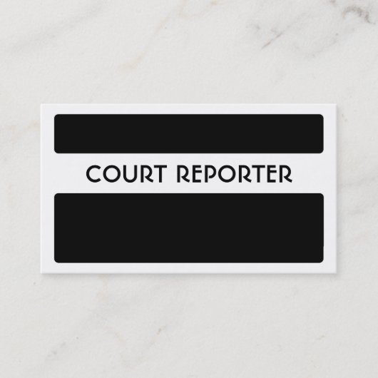 Zwart wit, eenvoudige verslaggever visitekaartjes (Voorkant)