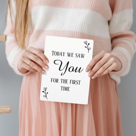 Zwart & Wit Eerste Echografie & Hartslag Teken