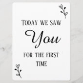 Zwart & Wit Eerste Echografie & Hartslag Teken (Voorkant)